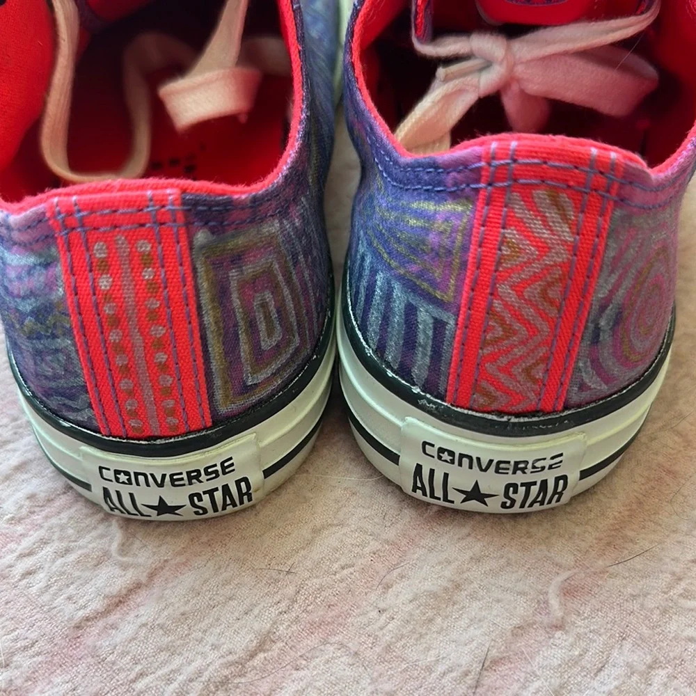 Converse Pink and Purple Canvas Sneakers Low-Top